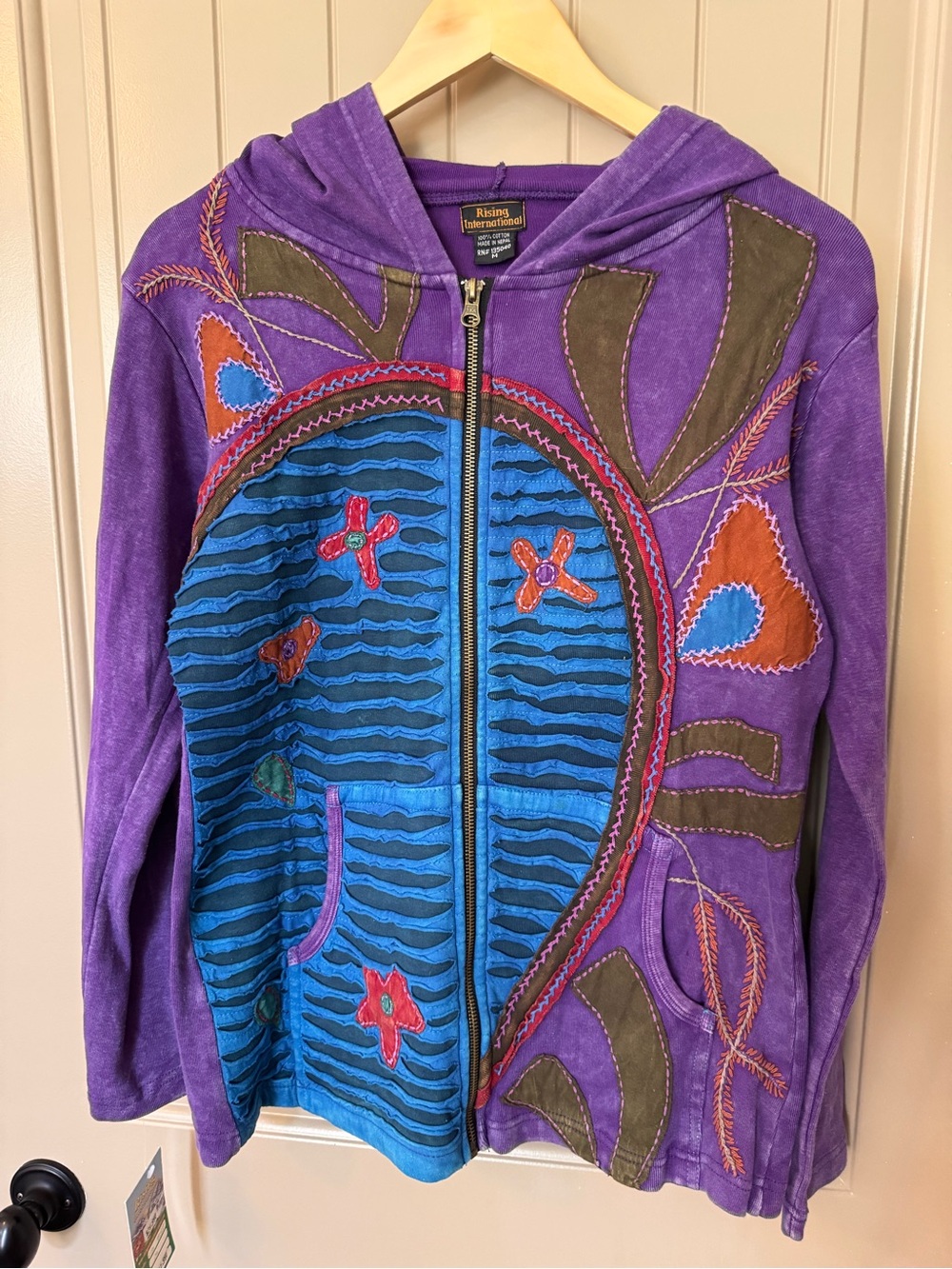 NWT Rising International Hooded Zip Jacket